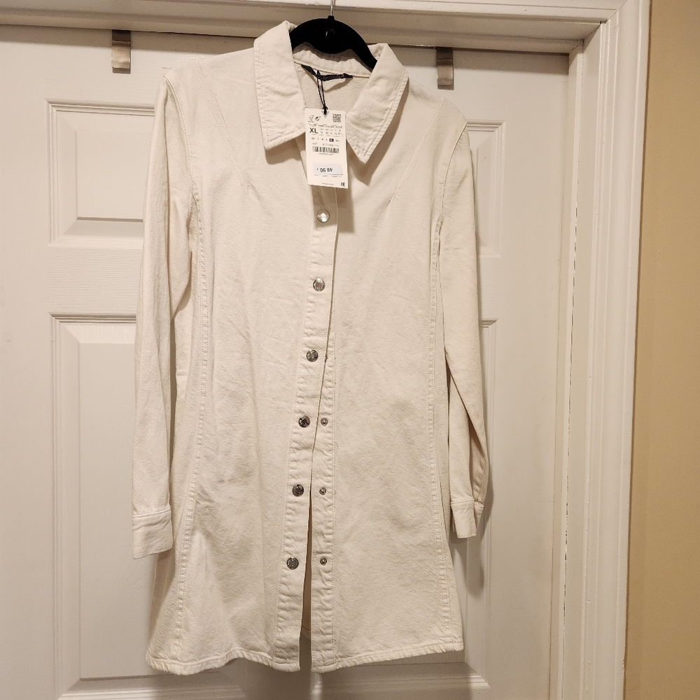 COPY - Zara white denim dress